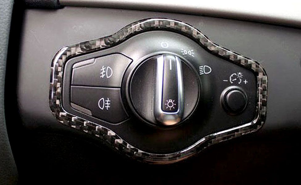 Ornament fibra carbon rama bloc lumini - Audi A4 (B8), A5, Q5