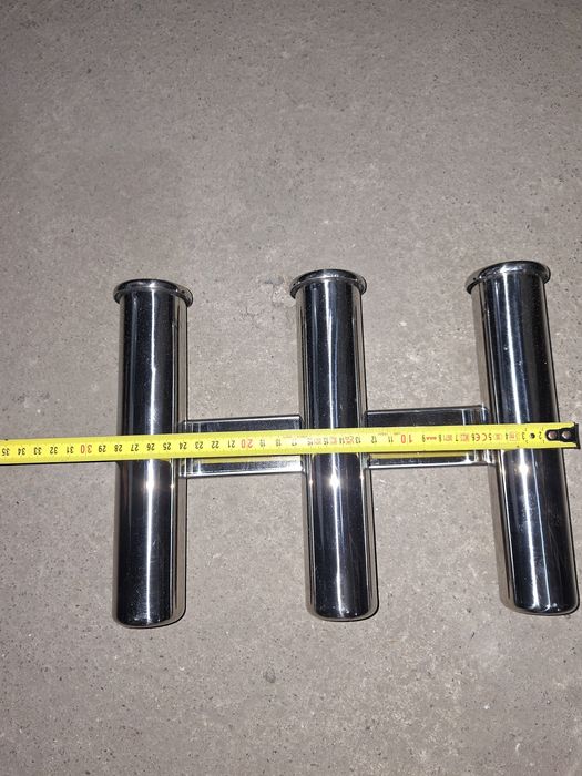 Стойка за 3 въдици и стойка за чаша за лодка от неръждавейка