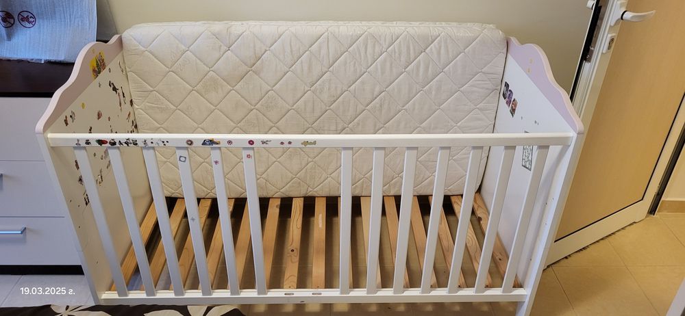 Детско легло с матрак 140/70 Ikea