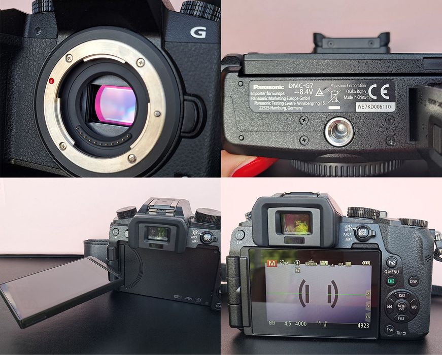 Фотоапарат Panasonic Lumix G7 + 3 обектива + пълен комплект аксесоари