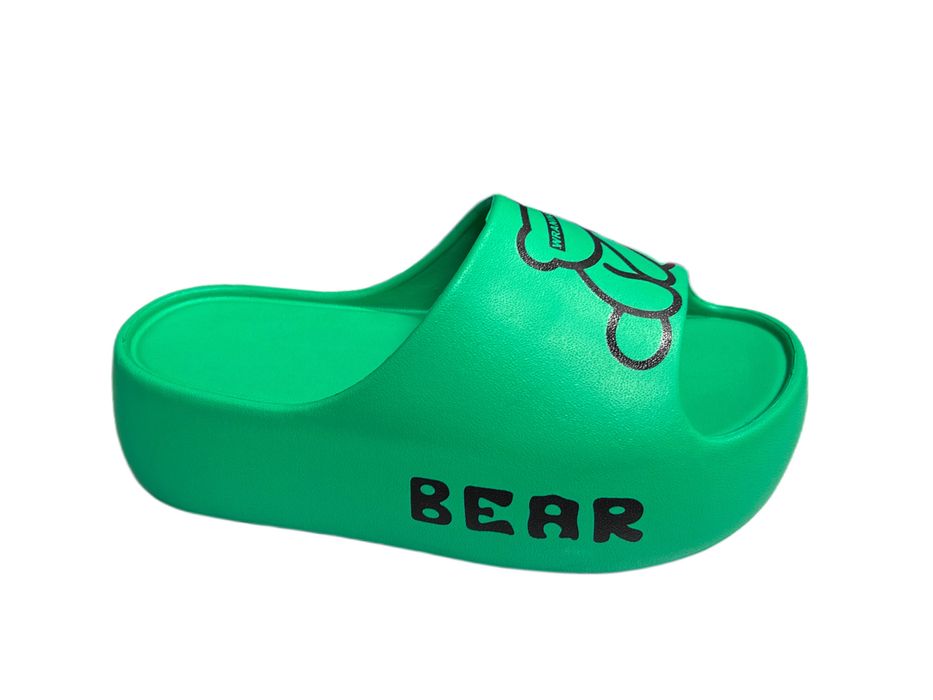 Дамски чехли на платформа с мече