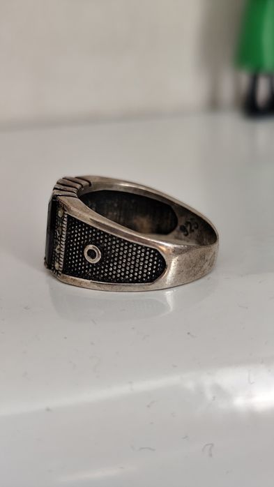 Кольцо серебряное мужское