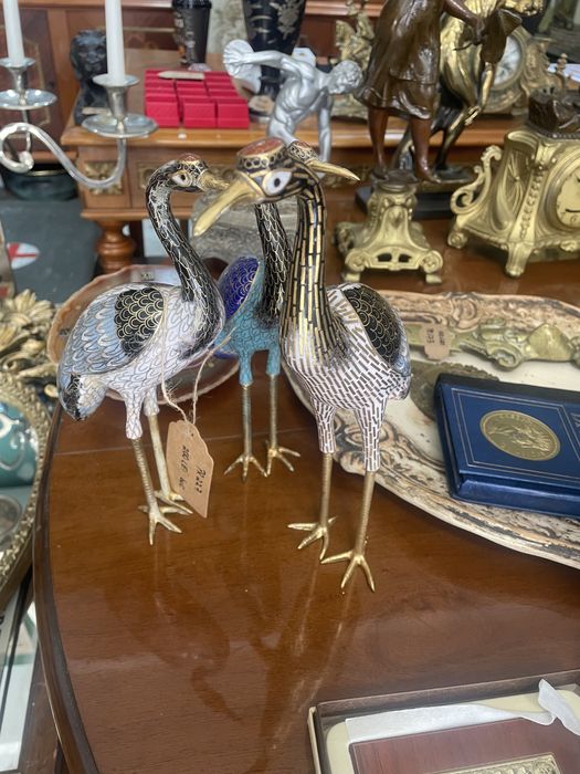 Paun statuie / statueta bronz