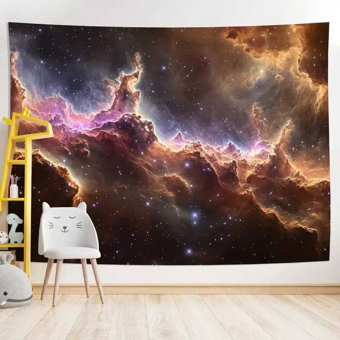 Tapiserie de Perete 240x180 cm 3D Nebula – Nouă, Poliester, Decor Galaxie