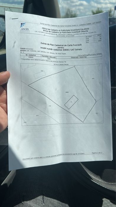 Teren 1361mp + casă bătrânească în Sohatu, Călărași, la 2 min de Primărie. Ideal loc casă aproape de București. Acte gata. Preț: 11.000€