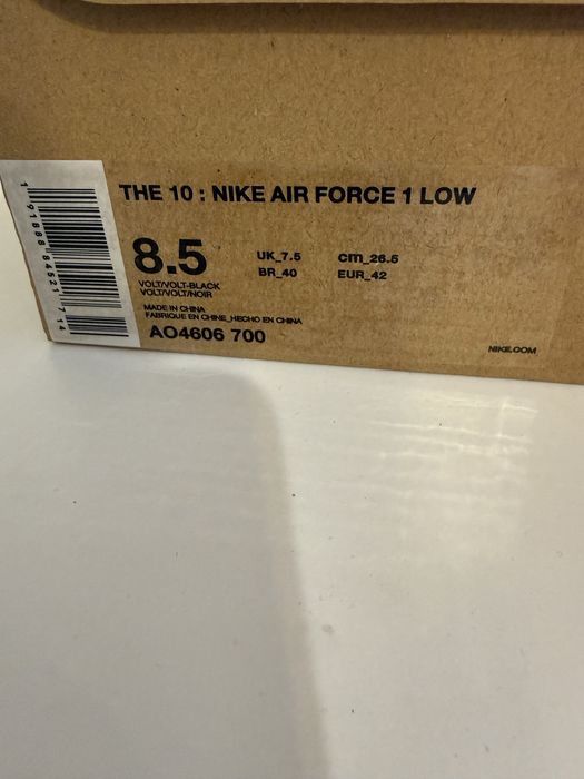 Nike AF1 x Off White Volt 42