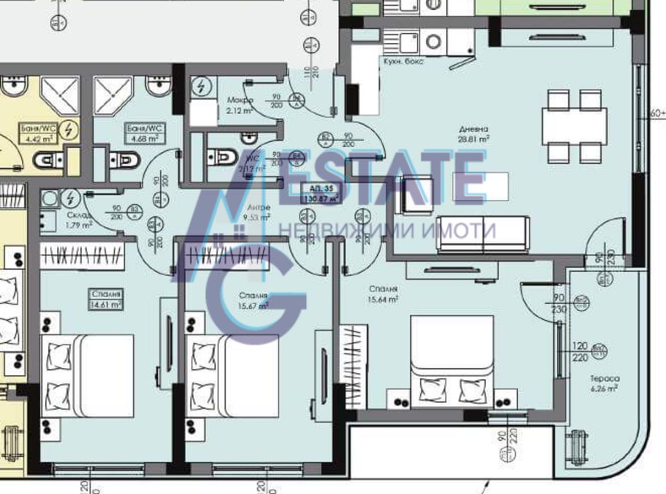 Четиристаен Апартамент В Кв.Азимут