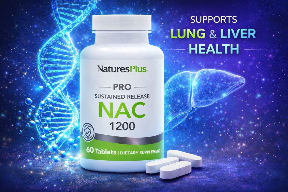 НАК - Ацетилцистеин, NaturesPlus, PRO NAC
1 200мг
60 таблеток