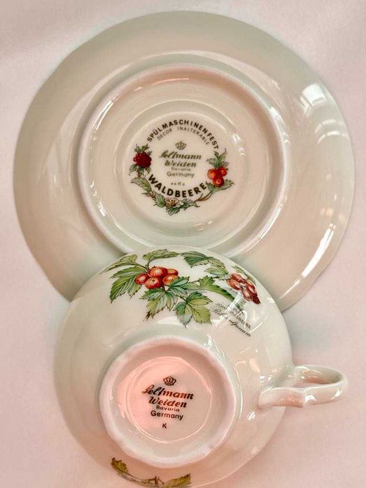 Порцеланов сет чаша с чинийка за чай Seltmann Weiden Bavaria Germany