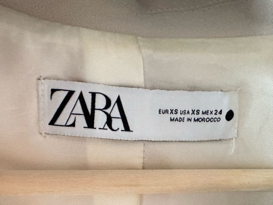 Къс блейзър Zara с къс ръкав (Кроп сако), Размер XS, отлично състояние