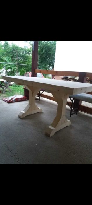 Masă lemn masiv (brad) 1580 x 880 x 780 mm