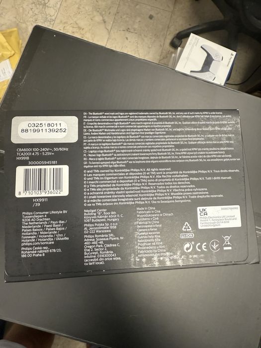 Periuta de dinti sigilata philips sonicare 9000 HX991B HX9911/39 black