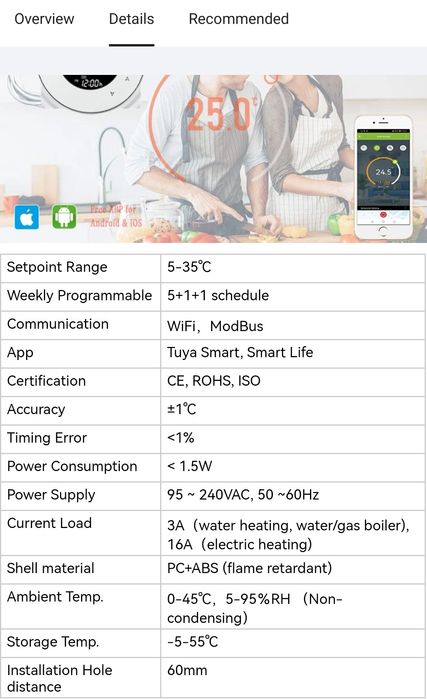 Termostat smart wireless
