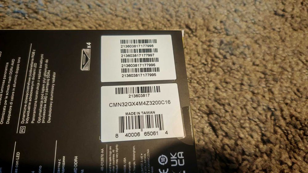 Рам памет Corsair Vengeance RGB RT Gunmetal 4x8GB 32GB DDR4 3200MHZ