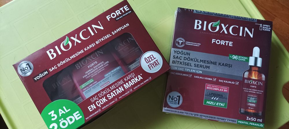 Шампоан серум Биоксин Bioxcin Forte силен косопад промо комплект 3 бр