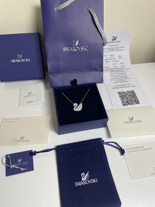 Колие Сваровски Swarovski лебед