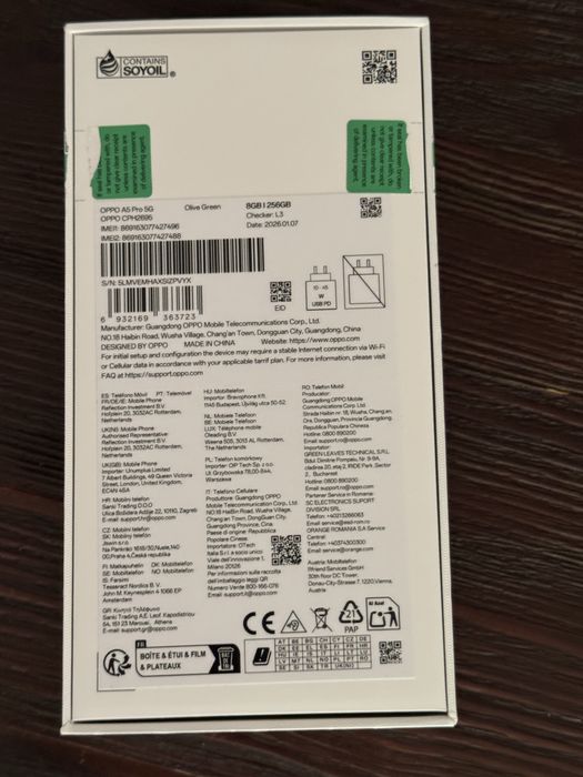 0PPO A5 pro  5 G  8 ram 256GB . Нов не използван само е отворен да се види , закупен 17.07.2026г