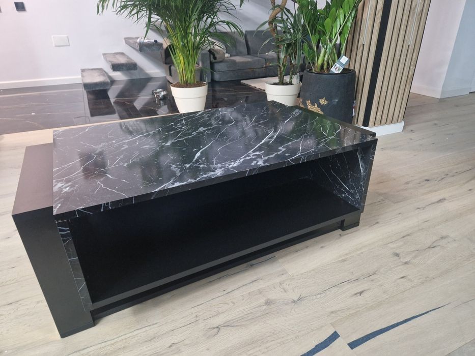 Masuta de cafea Dreptunghiulara din PAL Melaminat Negru L106xH40cm