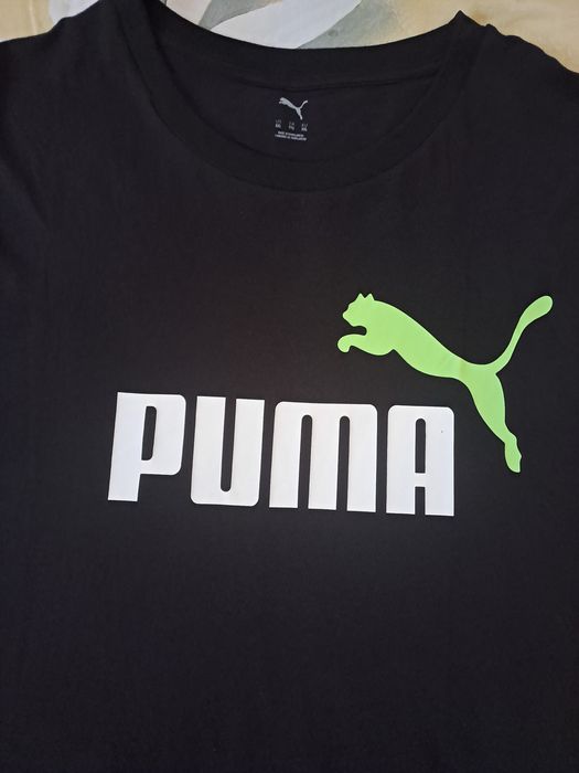 Puma, нова, черна тениска с лого