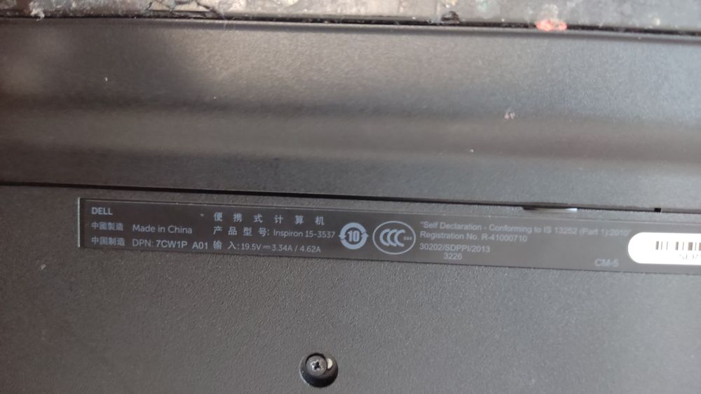 Laptop Dell Inspiron 3537