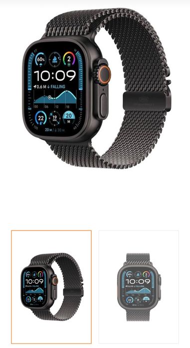 Apple Watch Ultra 2 Titanium Milanese Loop Black