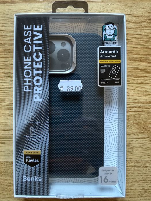 Нов Benks ArmorTint Kevlar за iPhone 16 Pro Max