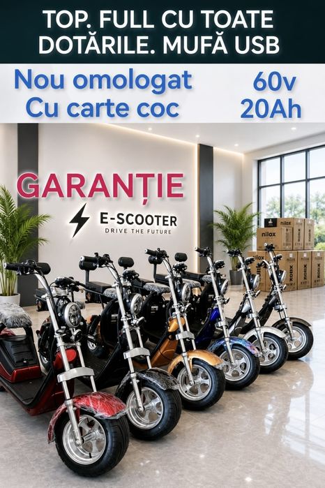 Scuter electric nou cu certificat de conformitate european