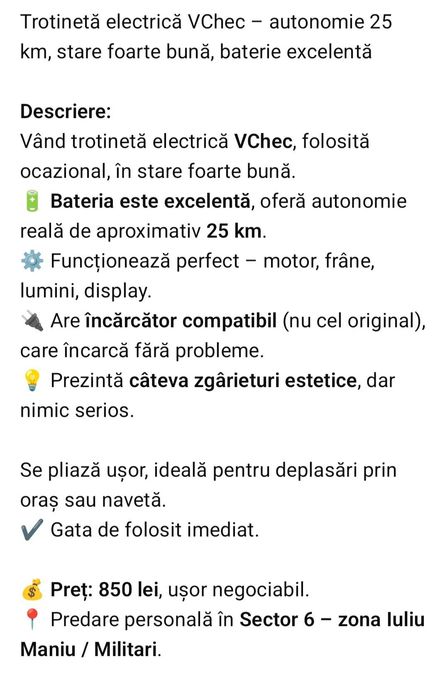 Trotineta VCheck