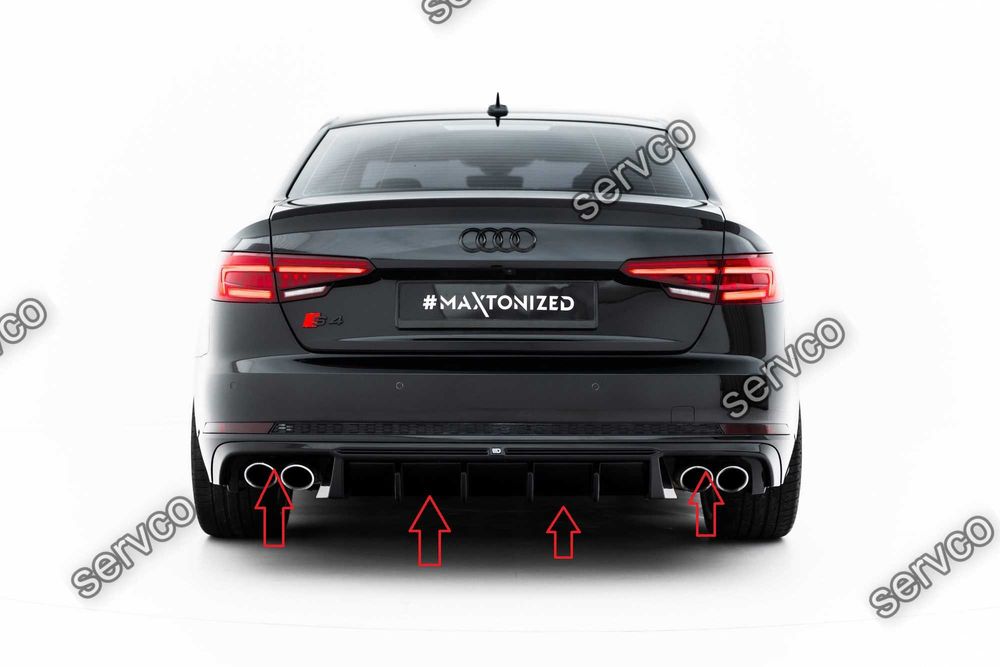 Difuzor bara spate Audi S4 Sedan / Avant B9 2016-2019 v35 - Maxton