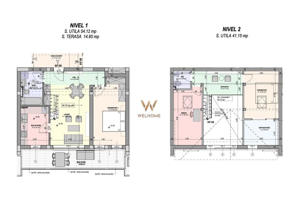 Penthouse 4 camere, intabulat, mobilat si utilat - clasa en. A