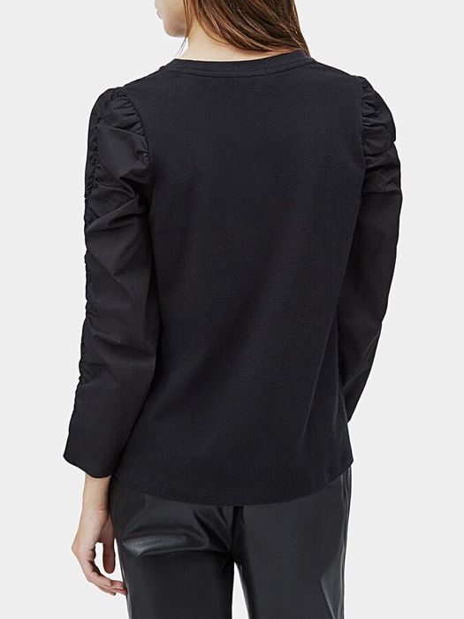 Pepe Jeans сет кожена пола и блуза с буфан ръкав