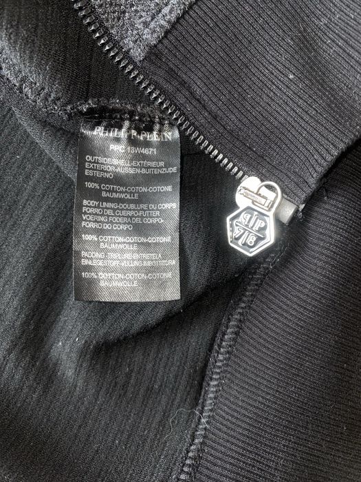 Philipp Plein distressed zip hoodie
