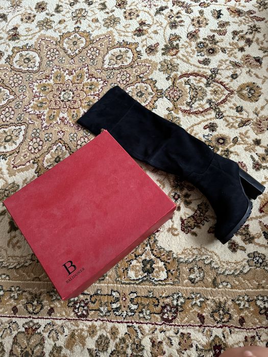 Ботфорты замшевые