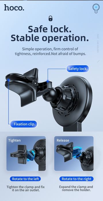 Hoco CA85 Магнитный Авто Держатель MagSafe 15W For iPhone 14 & 15