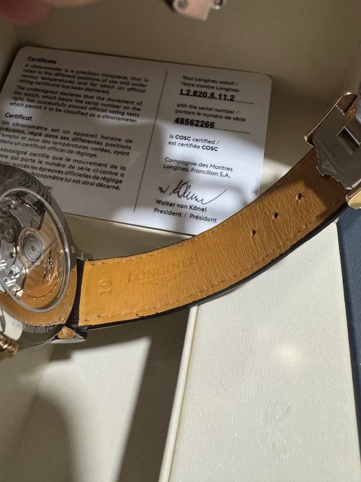 Longines Record Men’s Automatic Gold Bezel 38,5 mm