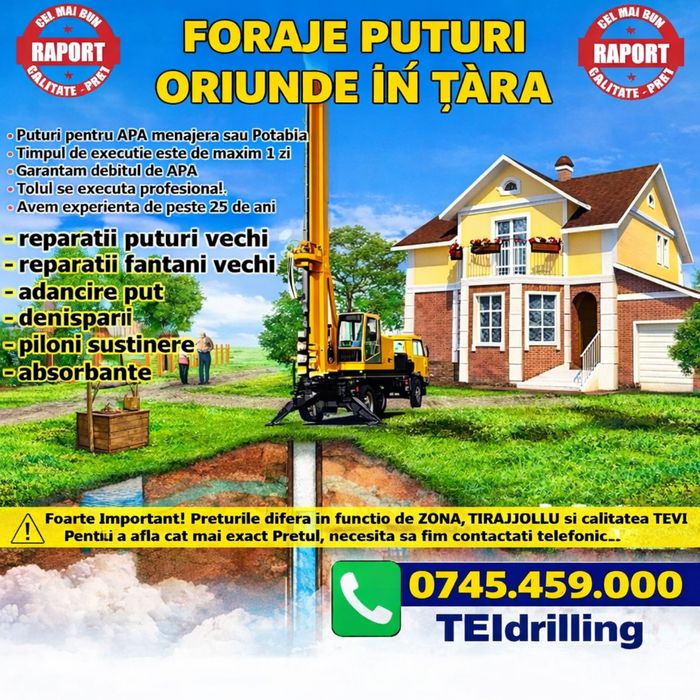 Foraje puturi de apa