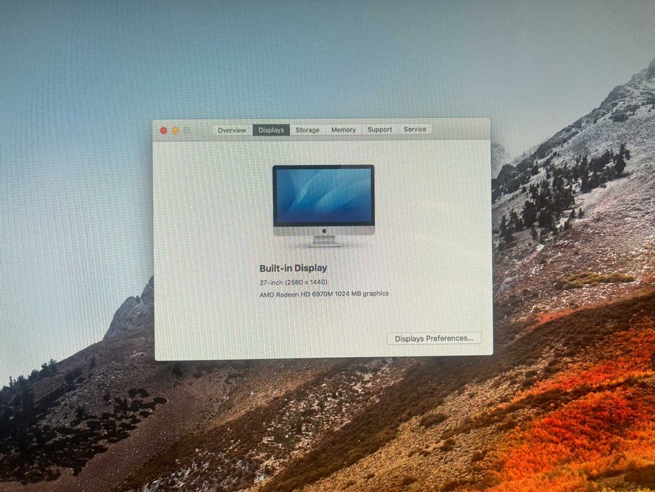 Imac 27” i7 24GB RAM GPU AMD Radeon HD6970M 1GB 512GB SSD