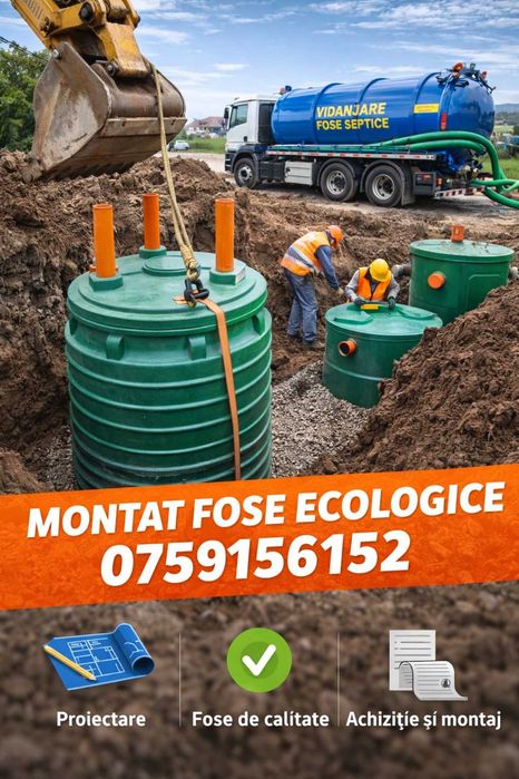 Montaj Fose Ecologice de la 2.000 litri- Rapid • Corect • Profesionist