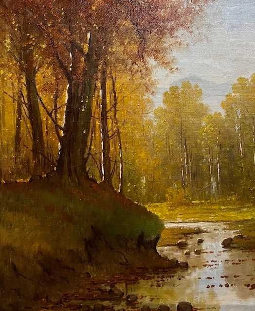 ”TOAMNĂ” Tablou VECHI ulei/pâză, 60x50cm+r Mesterházy Dénes (1900-1949