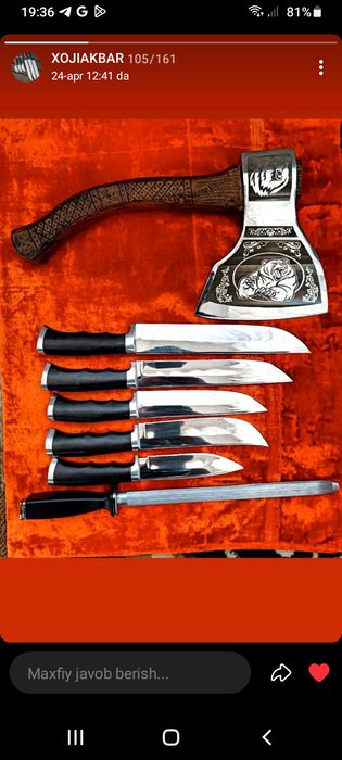 Nabor pichoqlar ustasida