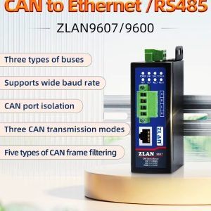 Индустриална CAN шина Взаимно преобразуване ZLAN9607 CAN RS485 Сериен