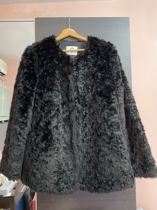 Bik Bok зимно палто,изкуствен косъм / Krizia Dior,естествен пух