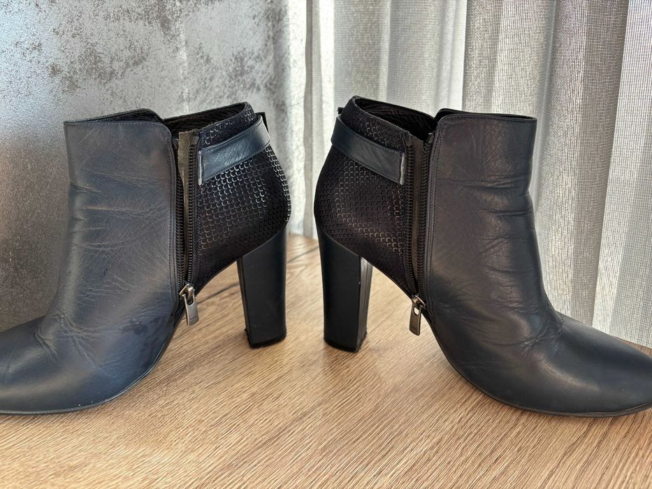 Тъмно сини кожени боти Massimo Zardi, 38