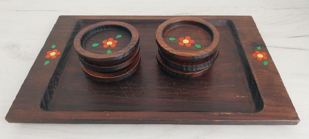 Дървени подложки эа чаши
