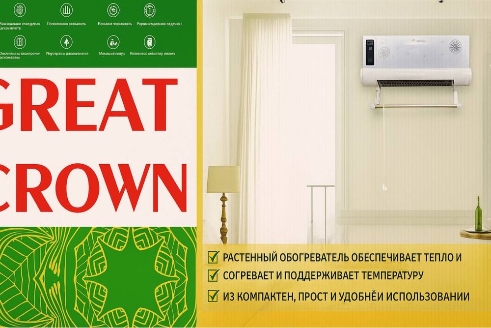 Обогреватель настеный Great Crown настеный Доставка есть! Горантия ест