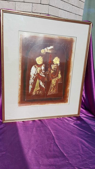 Corneliu Petrescu-colectie 5 tablouri, semnate, ulei, tehnica mixta