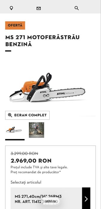 Vand drujba Stihl MS271 Noua