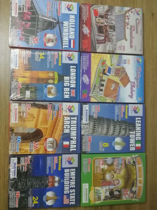 Пазлы 3 D, Объёмные