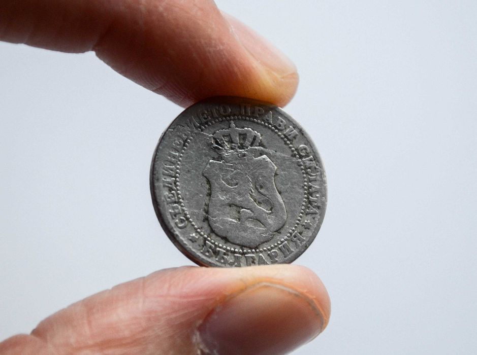 10 стотинки от 1888 година - спукана матрица