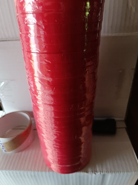 Banda adeziva roșie sigilat pungi